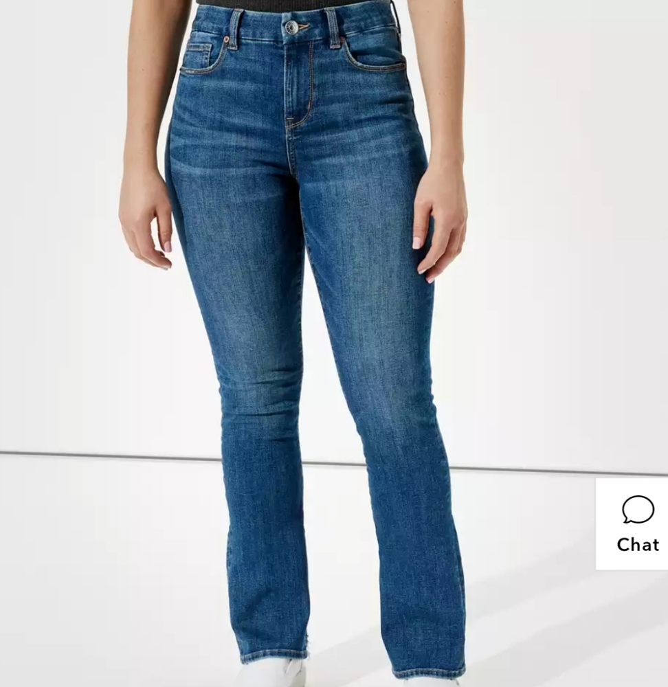 NWT AE High Waist Curvy Flare Jeans Size 8 X-Short